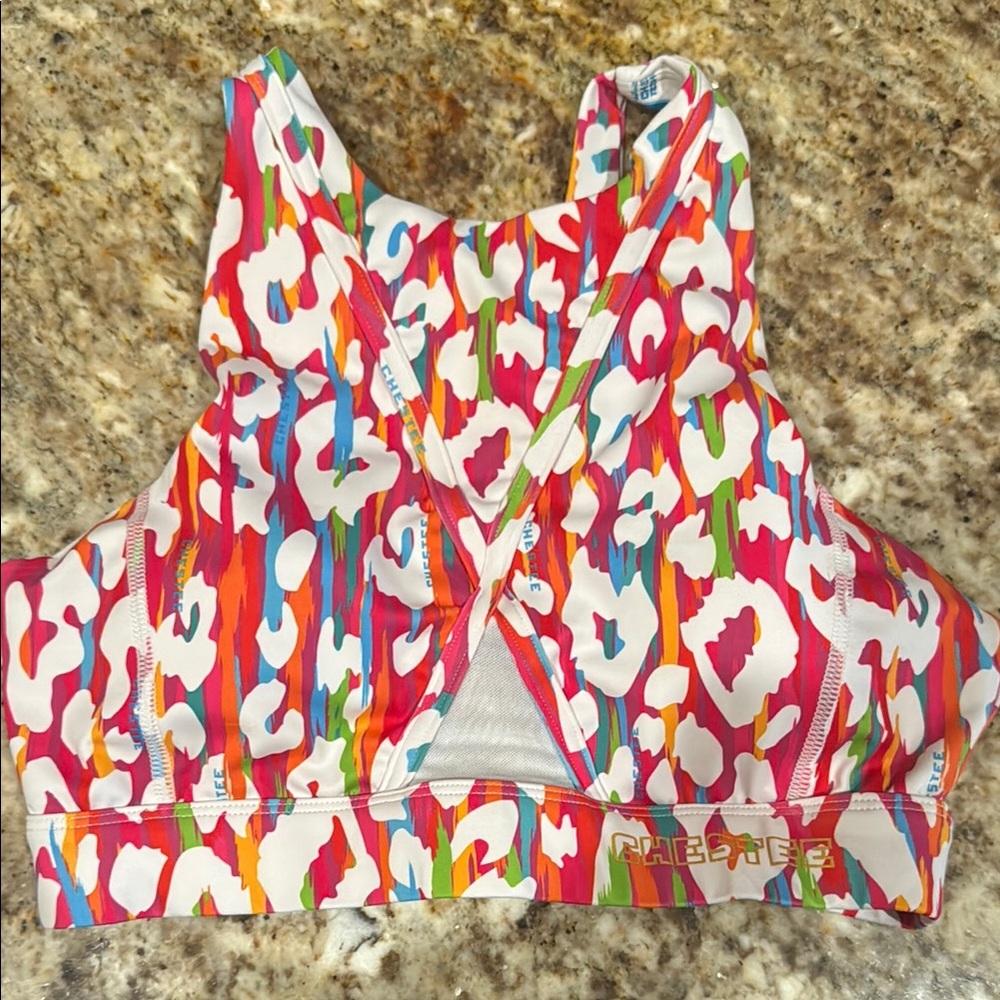 Cheetah Multicolor Sports Bra
